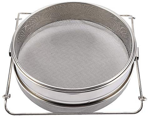 Honigfilter Doppelsieb Honigsieb aus Edelstahl Werkzeug Filter für Bienenzucht Extraktion und Behandlung von Honig, Doppelsieb