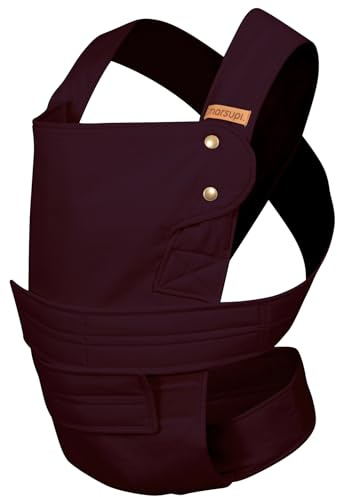marsupi Mochila Portabebés - Para Bebés desde Recién Nacidos y Niños Hasta los 15 kg - Ligera y Compacta, Con Sistema de Sujeción Fácil y Resistente - Algodón Orgánico - Baya XL