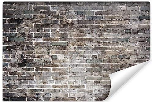 Muralo - Carta da parati 3D effetto pietra – Carta da parati in tessuto non tessuto – effetto 3D – Carta da parati per soggiorno e camera da letto – motivo mattoni – Br. 104 cm x altezza: 70,5 cm