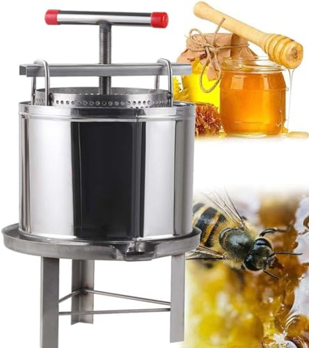 DPDZSW Pressoir à Miel, Extracteur De Cire d'abeille, Extracteur De Presse à Miel Manuel en Acier Inoxydable, Outil D'apiculture pour La Fabrication De Miel Et Jus De Vin