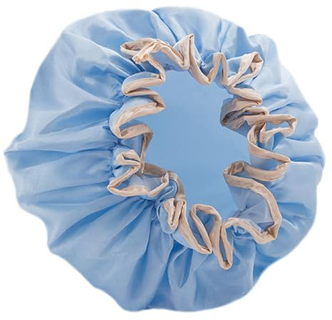 Wasserdichte Duschhauben für Damen - Blau Wiederverwendbare Duschhaube Shower Caps - für Duschen, Sauna, Körperpflege, Haare trocken halten usw