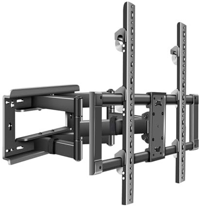 HILLPORT 85 86 90 98 Full Motion TV Wall Bracket for 55-100 Inch Television LED, Dual Articulating Arms Heavy Duty Mount, Swivel Tilt up to 80kg(176 lbs) Max VESA 800x600mm DY999