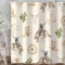 Western Cowboy-Duschvorhang, Wilder Westen, Cowboy, Reit, Pferd, Kaktus, Badevorhänge, Bauernhaus, Landhaus, amerikanisches West-Thema, Badezimmer-Zubehör, Dekor mit Haken, 183 x 183 cm