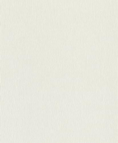 Rasch tapeter 810172 – unik tapet av fleece i vitt från kollektionen Color your life – 10,05 m x 0,53 m (L x B):