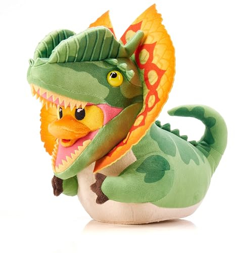 TUBBZ Plush: Jurassic World Rebirth - Dilophosaurus Cosplaying Rubber Duck Soft Plush Collectible Toy