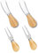 Mini Butter Knife - 4pcs Stainless Steel Butter Knife fork set, Cheese Spreaders Butter Spreader Knife,Butter Spreader Knives Easy Spread with Wooden Handle,small Butter Cutter,for Cheese Butter Cream