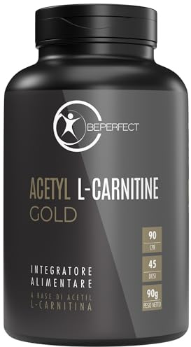 Acetil L-Carnitina Tartrato Integratore – 3360 mg per Dose – 90 Compresse – Supporto Metabolico ed Energetico per Sport, Recupero e Attività Fisica