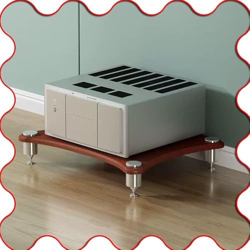 4Stage Audio Video Media Stand Moderno HiFi Armadio di Immagazzinaggio Multifunzionale Stereo Rack con Cuscinetti Ammortizzanti AV Componente Mensola per Home Theater