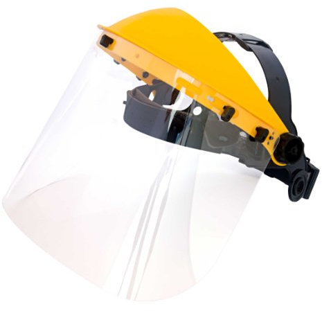Viwanda Pro-Gesichtsschutz SE3740 mit klarem PC-Visier - Professioneller Gesichtsschutzschirm EN 166 Gesichtsvisier