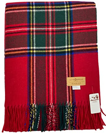 Kashmirplaid Irland med fransar, 140 x 200 cm, 20 % kashmirull 80 % merinoull