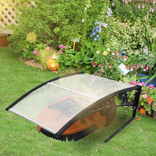 Fiqops Robotgräsklippare garage Carport 106 x 87 x 50 cm av polykarbonat gräsklippare Carport skyddande kapellskydd mot regn, hagel och UV-strålar