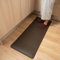 Vileo Premium - Küchenteppich 120x44x1 cm waschbar rutschfest Anti-Ermüdung PVC - Grau Schwarz und Braun für Zuhause (braun)