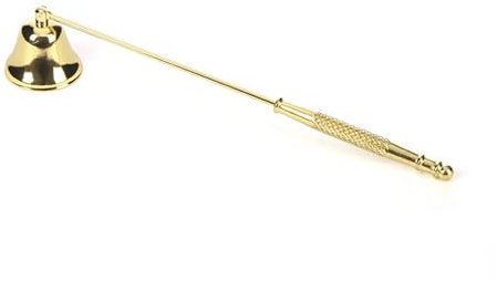 Pebipoo Éteignoir à bougie en acier inoxydable avec long manche - Doré
