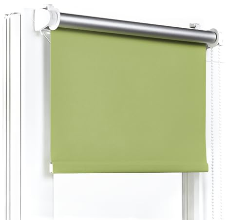 Fenster DEKOR - Rollos Für Fenster Ohne Bohren Grün - Verdunkelungsrollo B30 x H150 cm - Klemmrollo Verdunkelung - Fensterrollo Für Balkontüren - Verdunklungsrollo Leicht Zu Installieren - Klemmfix