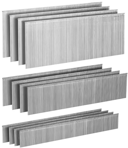 PINOZE 18 Gauge Stainless Steel Nails, 1200 Count (50mm, 32mm, 19mm, 400 Per Size), Small Finish 304 Stainless Steel Nails for Electric Air Gun
