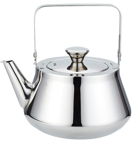 SANQIAHOME Tetera de acero inoxidable de 1.5 Litros de galón con infusor Un estilo moderno y minimalista