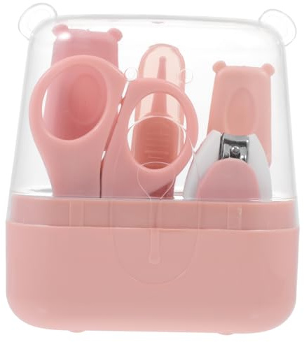 ERINGOGO 1satz Nagelpflege Mit Schere Feile Und Nagelknipser Für Kleinkinder Pinkes Maniküre Kit Für Sichere Und Einfache Nagelpflege Für Neugeborene Und Junge Mädchen