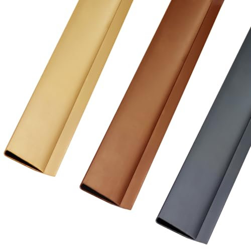 JORON Clips de Fixation en PVC et canisse, Lot de 2 profilés de recouvrement en PVC - 2 pièces x 1 m - Accessoire de Protection pour Brise-Vue en PVC - 1 m - Marron