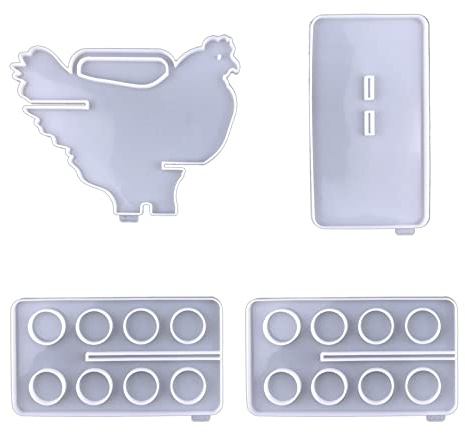 Plateau porte-œufs en résine de silicone pour 8 tasses, moules de rangement pour moulage de résine, plateau d'affichage personnalisé