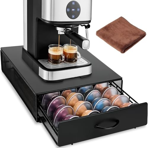 JOYBOY Soporte para Cápsulas de Café,Soporte Organizador,Dispensador Capsulas Compatible,Cajón para Almacenar Cápsulas,Soportes para Cápsulas de Café para 40 Cápsulas Vertuoline