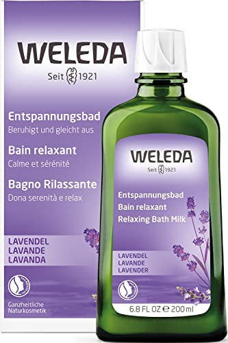 WELEDA Bio Lavendel Entspannungsbad, Naturkosmetik Gesundheitsbad mit echtem Lavendelöl zur Beruhigung der Sinne und für guten Schlaf (1 x 200 ml)