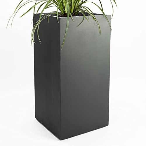 Pflanzwerk® Pflanzkübel Tower Anthrazit 50x23x23cm *Frostbeständiger Blumenkübel* *UV-Schutz* *Qualitätsware*