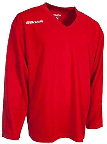 Bauer Hockey sobre Hielo S17 Flex Práctica Entrenamiento Camisa Jersey Senior - Rojo, XS-S