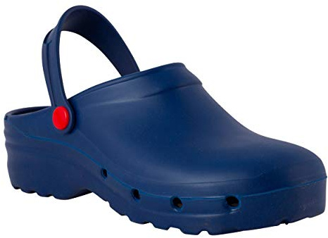 REPOSA Light Shock - Zuecos Sanitarios Mujer y Hombre en EVA, Suela Antideslizante SRC Antibacteriana y Correa, Zuecos Enfermera Anatómicos Antishock, Zapatos Sanitarios Transpirables Ultraligeros