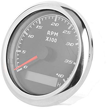 Varvräknare，3,3 Tum Universal Båtvarvräknare Marin Varvräknare Mätare LCD-timräknare 12V/24V för Contagiri Contagiri Barca Universal Varvräknare Båtvarvräknare Marin Varvräknare Båtvarvräknare