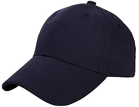 Casquette de Baseball pour Enfants Couleur Unie Respirante Casquette Snapback Casquette Été Protection Solaire Chapeau de Baseball léger Réglable Casquette pour Garçons Filles 4-8 Ans (bleu marine)