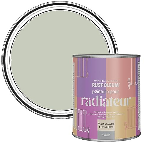 Rust-Oleum Green Heat Resistant Radiator Paint in Satin Finish - Aloe 750ml
