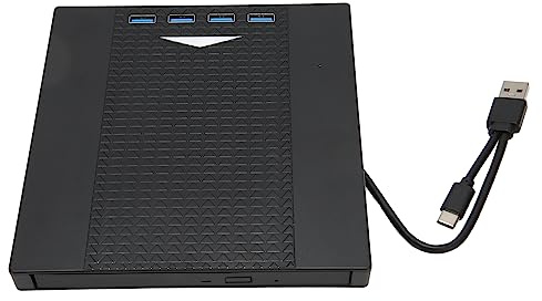 Extern DVD-enhet, CD-brännare RW-enhet med Andningsljus, DVD Till USB-konverterare DVD-spelare, DVD-brännare med Låg ljudnivå för Wins Vista Linuxs OS X Laptop