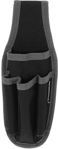 Electrician Tool Pouch Belt Bag - Durable Polyester Utility Pouch for Maintenance, Repair, and Carpentry - Black, 10.6 X 3.9 X 1.6 Inches
