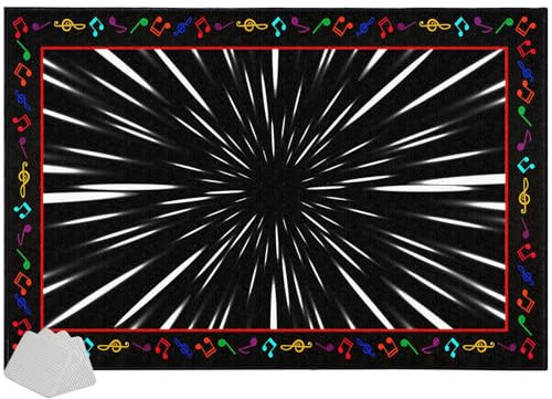 ZAJENKUB 200 x 180 cm Schlagzeugteppich, rutschfest Schalldicht Drum Teppich Matte Innen und Außen Schwarz, Schallschutz Akustik Teppich, Elektronisches Jazz Schlagzeug Kit für Bass Snare Drum