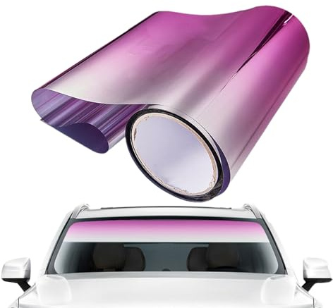 Bande de pare-brise teintée anti-soleil – Film de protection solaire anti-UV | Autocollant pour véhicules et camions avec réduction de la chaleur et blocage des rayons UV pour extérieur de voiture