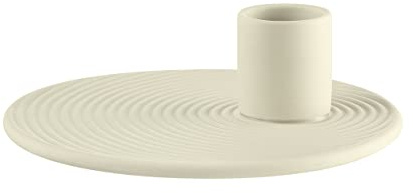blomus Kerzenhalter Nona | Kerzenständer aus Keramik | Farbe Vanilla | Moderner Deko Kerzenhalter für Stabkerzen | Minimalistisches Design