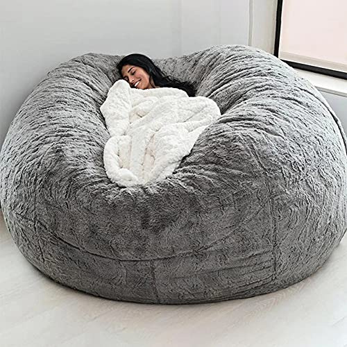 Sunydog Copertura Poltrona Bean Bag, Casa Spugna Letto Pouf, Grande Divano Rotondo Morbido, Fodere Senza Imbottitura