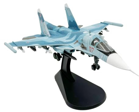 Fenteer SU35 Flugzeugmodell im Maßstab 1:100 Spielzeugflugzeug Erwachsene Geschenke Sammlungen Miniatur realistisches Flugzeug Legierungskämpfer für den