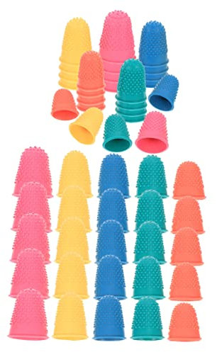 COLLBATH 50stücke Fingerprotektoren Aus Gummi Rutschfeste Fingerabdeckungen Für Sicheres Arbeiten Elastische Fingerschutz-hüllen Zum Schneiden Für Handwerkliche Tätigkeiten