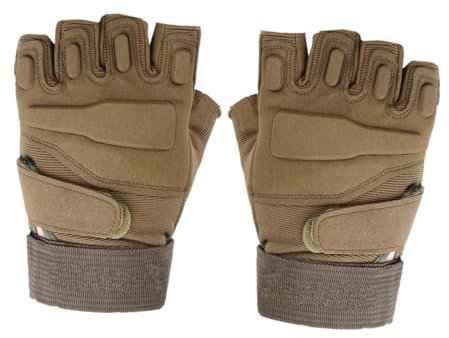 KITANDOVE Outdoor-schutzhandschuhe Für Herren Atmungsaktiv Und Stoßfest Für Radfahren Wandern Und Fitnessaktivitäten Warme Halbfingerhandschuhe