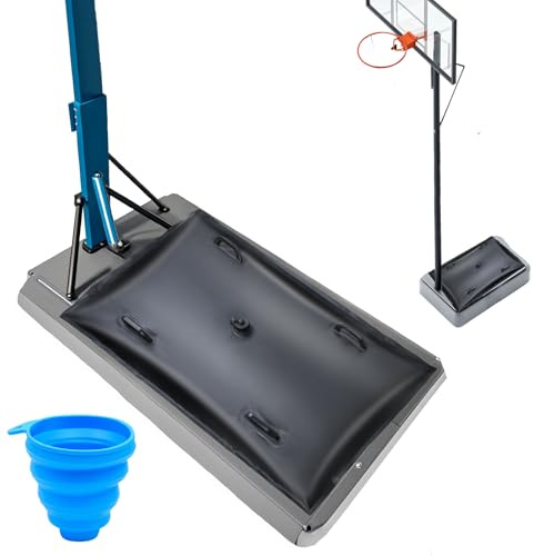 Portable Basketball Hoop Sandbag Heavy Duty Weighted Base Anchor for Basketball Hoops Base Weights Bag Waterproof Dustproof PVC Waterproof Weighted Bottom Anchor Stand Sand Bag Hold 120lbs with Funnel