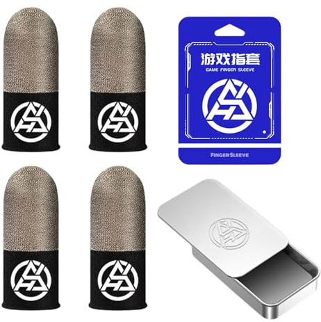 Gaming Finger Sleeves | Schweißableitende Daumenhülsen für mobile Spiele | Schlanke und reibungslose Bedienung für Mobilgeräte und Tablets, perfekt für Gamer mit