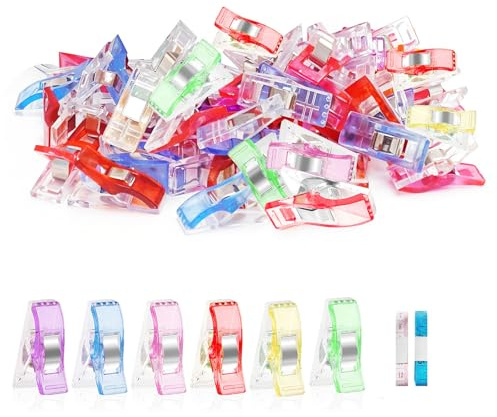 Wonder Pince Couture 100 PCS Plastique Couleurs Assorties Clips Tissu Multifonctionnels