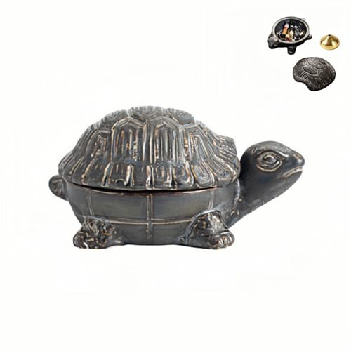Ceramic Ashtray with Lids, Turtle Ashtray, Windproof, Cigarette Ashtray for Indoor or Outdoor Use，Ash Holder for Smokers,Desktop Smoking Ash Tray for Home Office Decoration