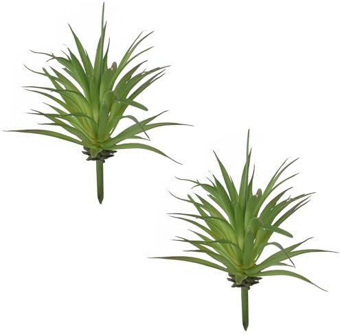 Redvigh Artificial Succulents Plants 2PCS, Faux Succulents Unpotted Yucca Fake Succulent for Craft Lifelike Agave Plant Floral Decor for Greenhouse Party, Garden & Outdoor, 7Inch