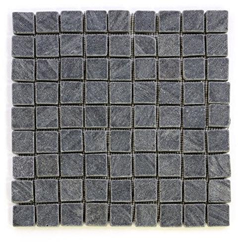 DIVERO 11 Fliesenmatten Naturstein Mosaikfliesen aus Andesit für Wand und Boden grau á 29 x 29 cm