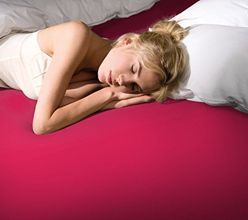 Formesse Bella Donna Jersey Spannbetttuch Spannbettlaken, Größe:120x200-130x220 cm, Farbe:0192 Magenta