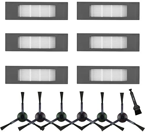 iAmoy Ersatz Seitenbürste und Filter-Kit Kompatibel mit Ecovacs Deebot OZMO 950 OZMO 920 T8 T9 N8 Serie Staubsauger Roboter DX5G-KTA