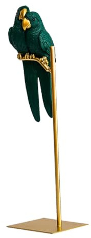 BESPORTBLE Papagei Figur Paar Papagei Statue Grün Auf Ständer Desktop Ornament Wohnzimmer Büro Zuhause Schreibtisch Dekoration Valentinstag Geburtstag Hochzeit Ostern Geschenk