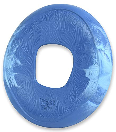 WEST PAW Seaflex Sailz Dog Toy Flying Disc - Machine Washable Eco-Friendly Zogoflex Toys for Moderate Chewers - Perfect for Fetch, Gnawing, Catch, Pet Training - Surf